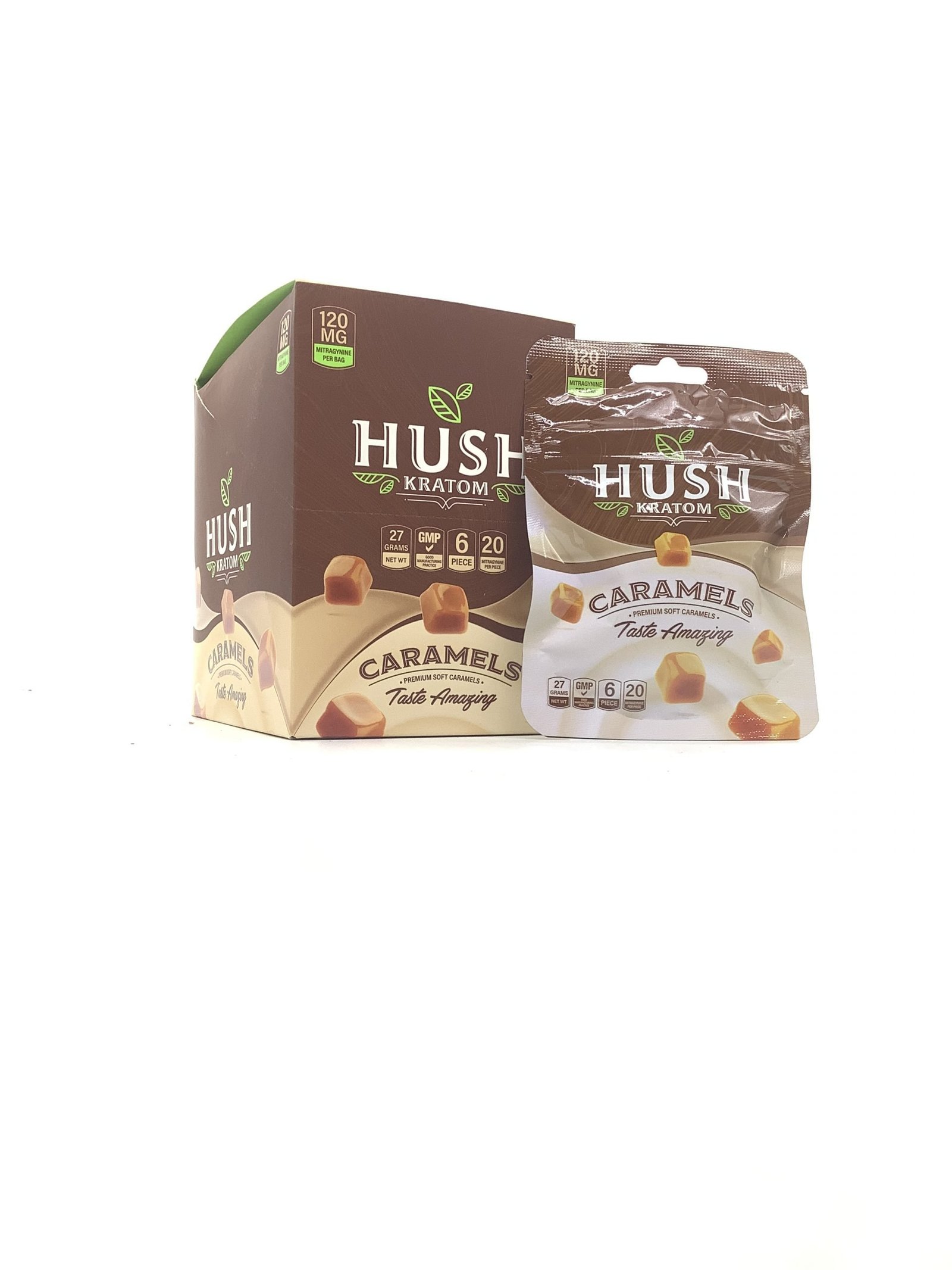 Hush Kratom Infused Caramels 6pk