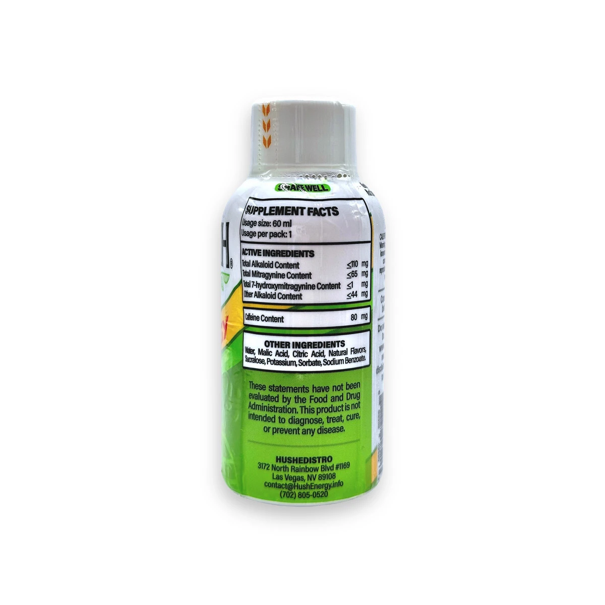 hush kratom extract energy shot 2 oz 1 bottle back 27911 hush kratom extract energy shot 2 oz 1 bottle back 27911